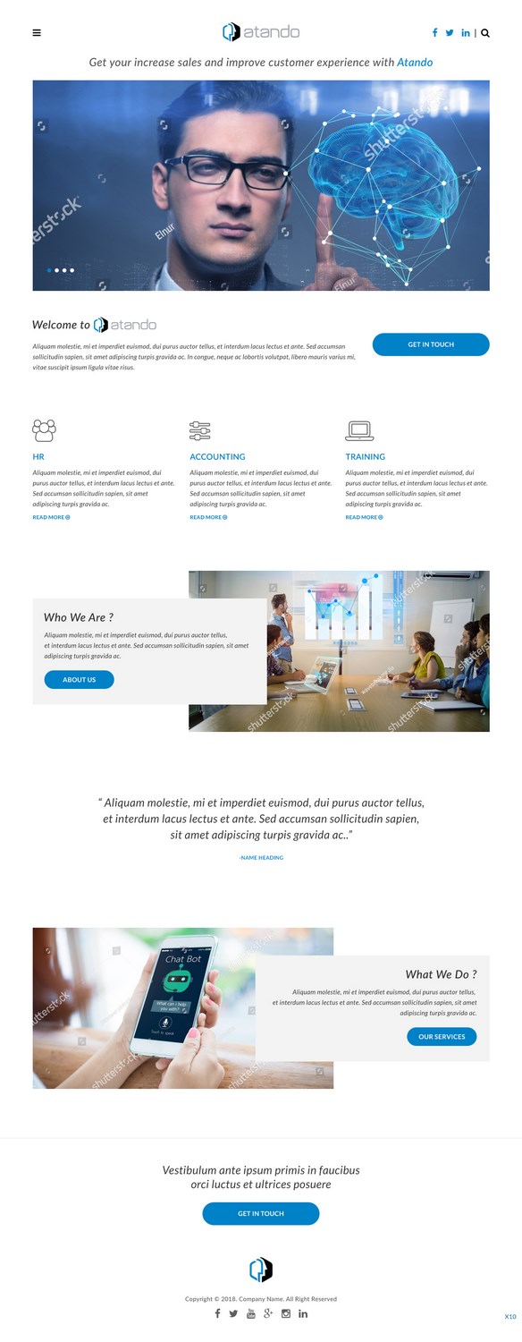 Squarespace-Design von pb für Atando Technologies, LLC | Design: #17345835