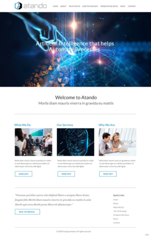 Squarespace-Design von pb für Atando Technologies, LLC | Design: #17366936