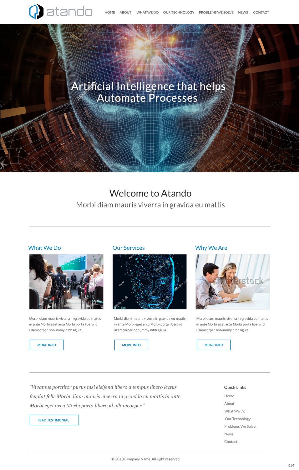 Squarespace-Design von pb für Atando Technologies, LLC | Design #17366937