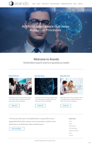Squarespace-Design von pb für Atando Technologies, LLC | Design: #17396184
