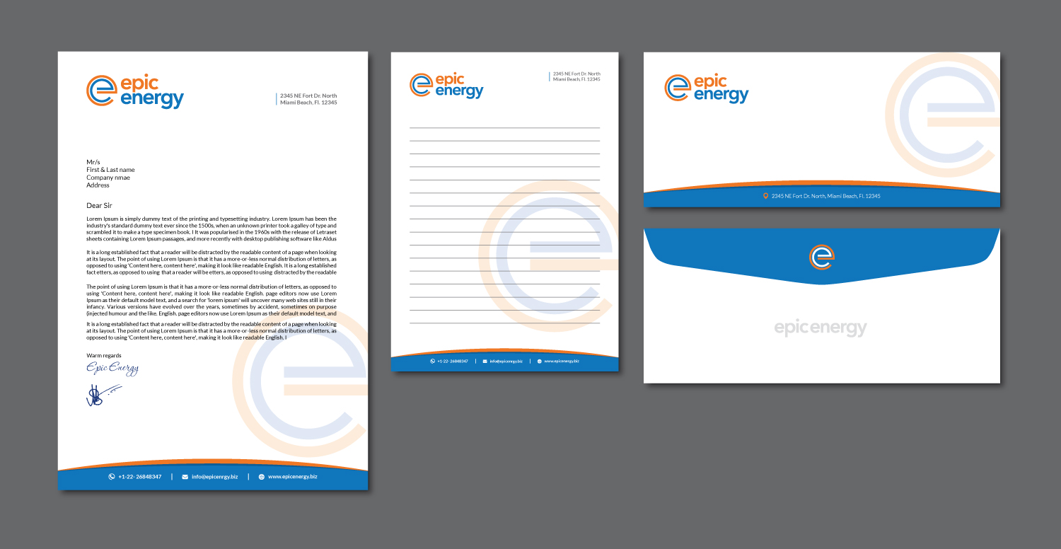 Stationery Design by kreativedhir for Epic Home Inc. | Design #17423855