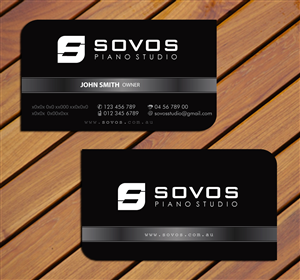 Sovos Piano Studio Creative Card (EXISTING LOGO) | Diseño de Tarjeta de Presentación por Sbss