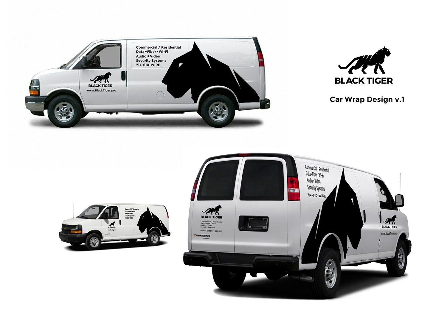 Car Wrap Design by DeVersion for Black Tiger | Design #17364725