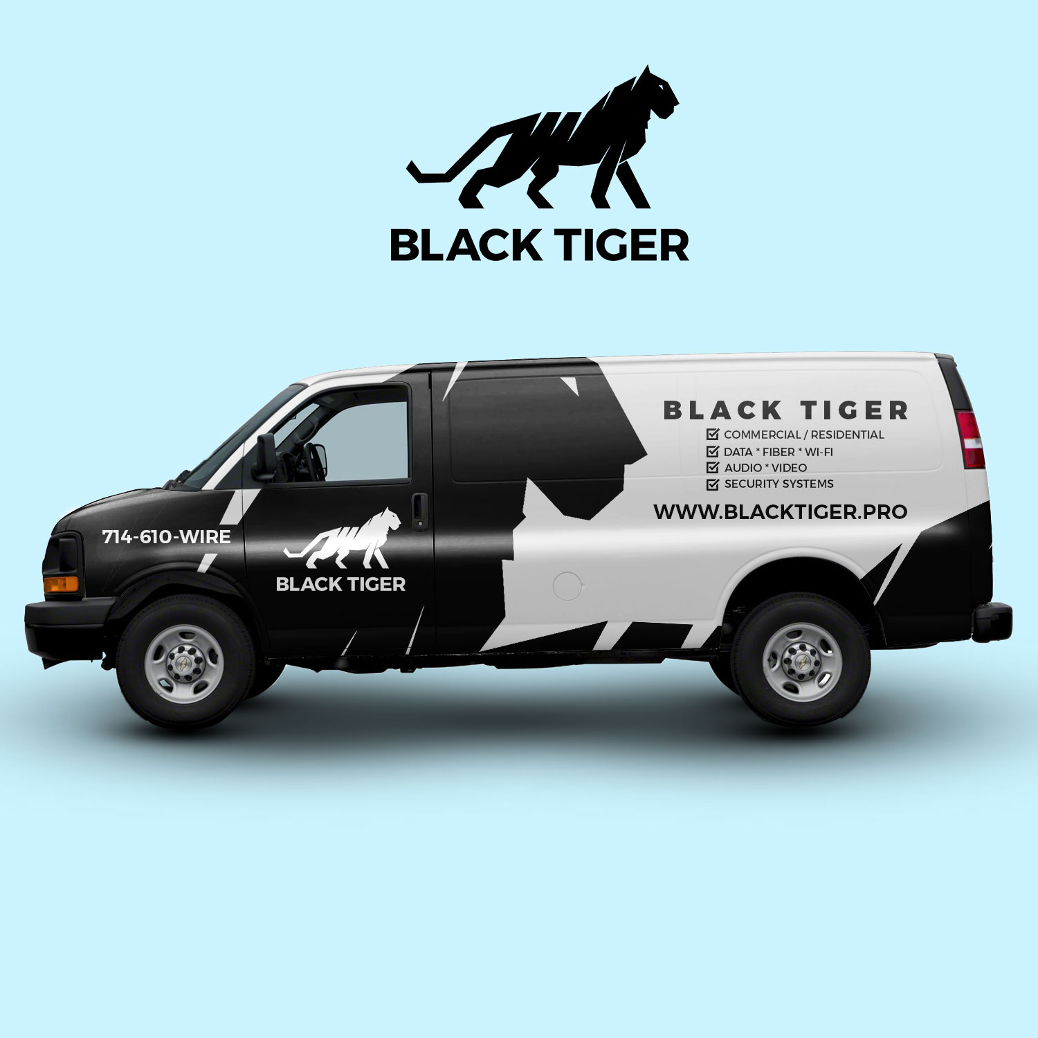 Diseño de Rotulación de Vehículo por worka para Black Tiger | Diseño #17354555