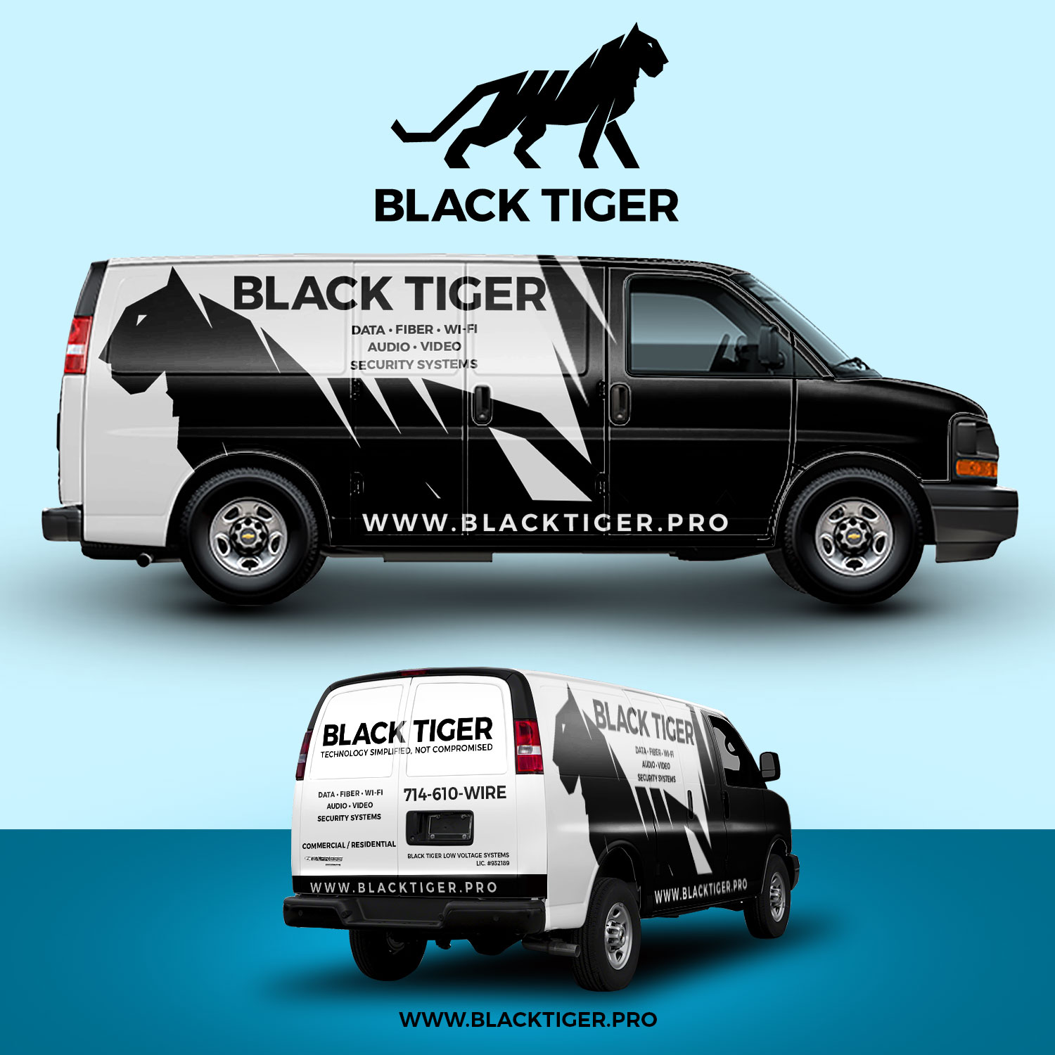 Car Wrap Design by worka for Black Tiger | Design #17792352