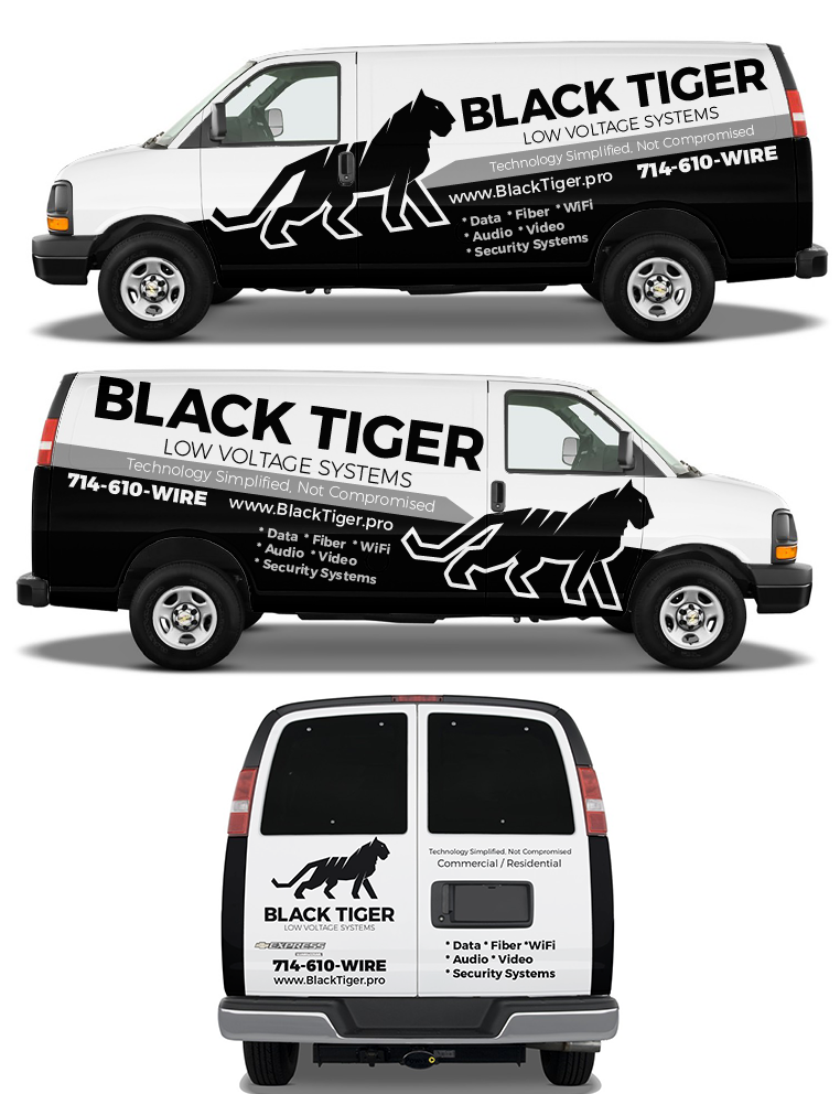 Diseño de Rotulación de Vehículo por Adi Saos para Black Tiger | Diseño #17371884