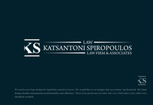 Logo Design by Aqeel Momin for Katsantonis - Spiropoulos Law Firm | Design: #17405108