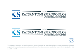 Logo Design by Aqeel Momin for Katsantonis - Spiropoulos Law Firm | Design: #17405120