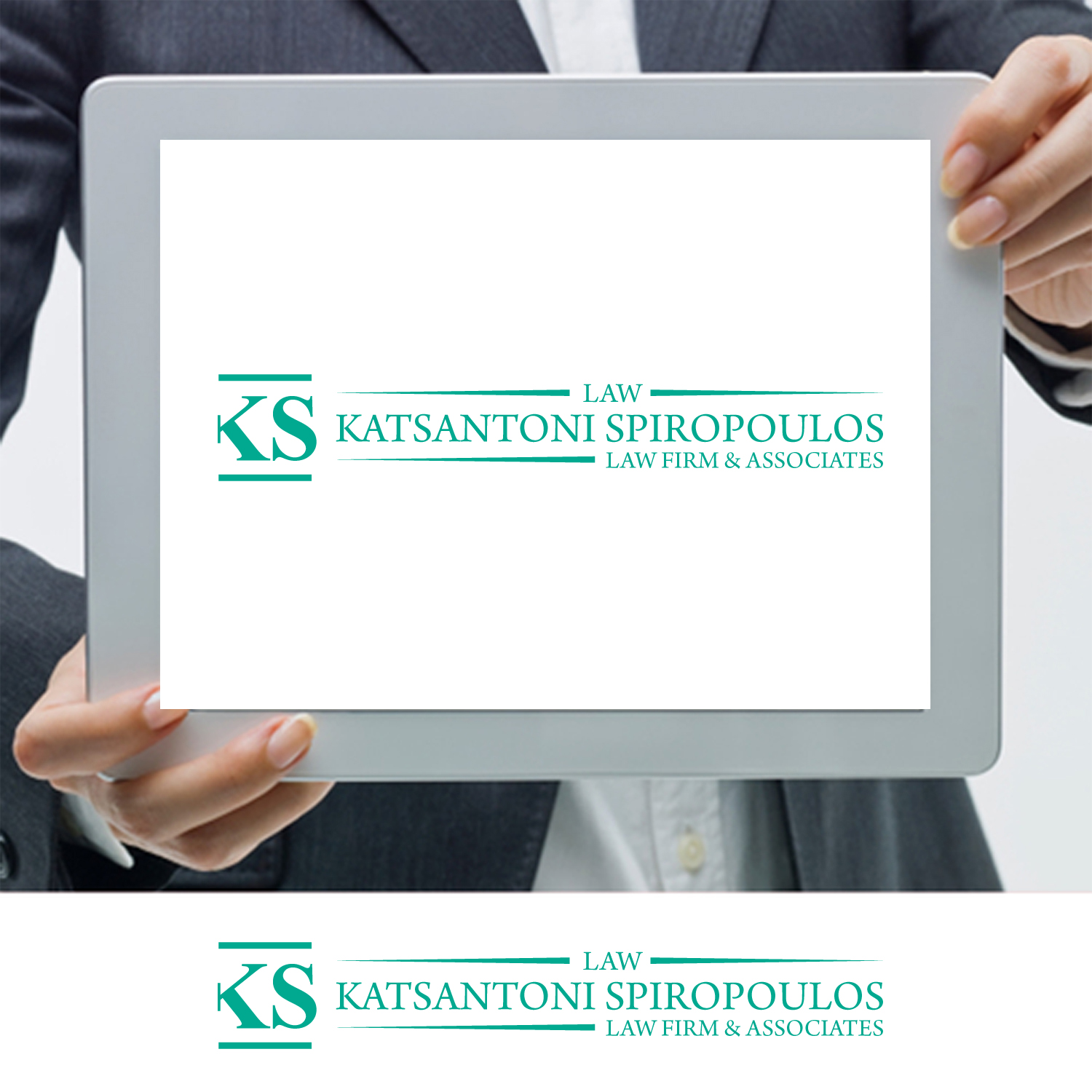 Logo Design by Aqeel Momin for Katsantonis - Spiropoulos Law Firm | Design #17405207
