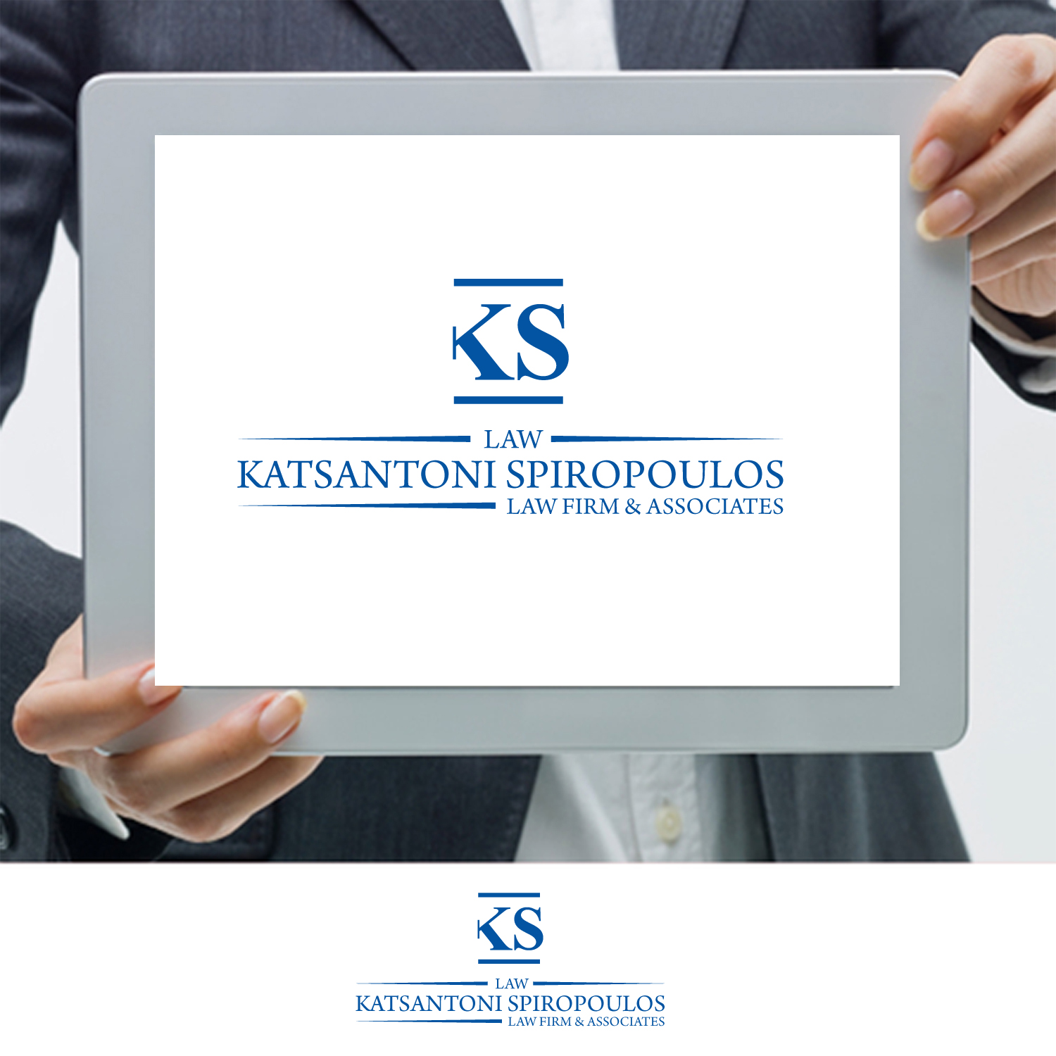 Logo Design by Aqeel Momin for Katsantonis - Spiropoulos Law Firm | Design #17405254