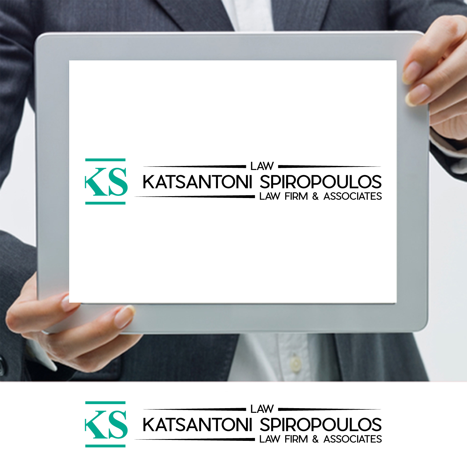 Logo Design by Aqeel Momin for Katsantonis - Spiropoulos Law Firm | Design #17444922