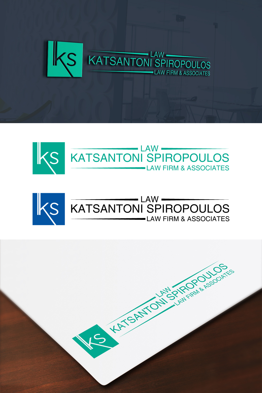 Logo Design by Aqeel Momin for Katsantonis - Spiropoulos Law Firm | Design #17445145