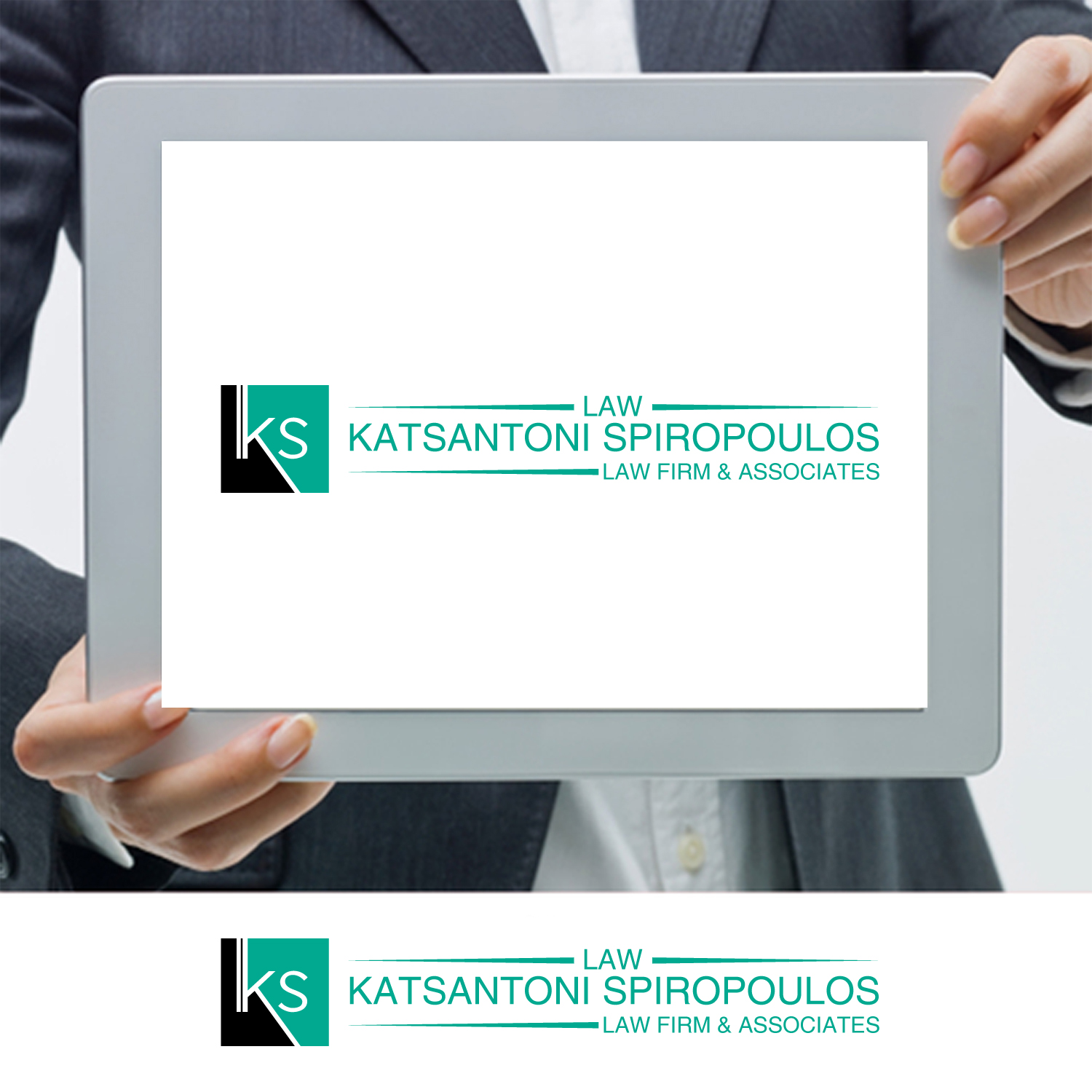 Logo Design by Aqeel Momin for Katsantonis - Spiropoulos Law Firm | Design #17445147