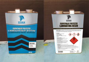 Fibreglass Resin Label - Titan Composites & Supplies | Packaging Design by Designer Mate