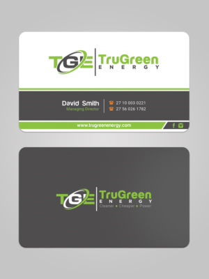 Business Card Design by Sandaruwan for TruGreen Energy | Design #17337629