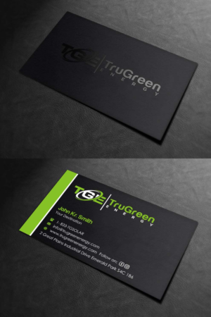 Business Card Design by INDIAN_Ashok for TruGreen Energy | Design: #17344671