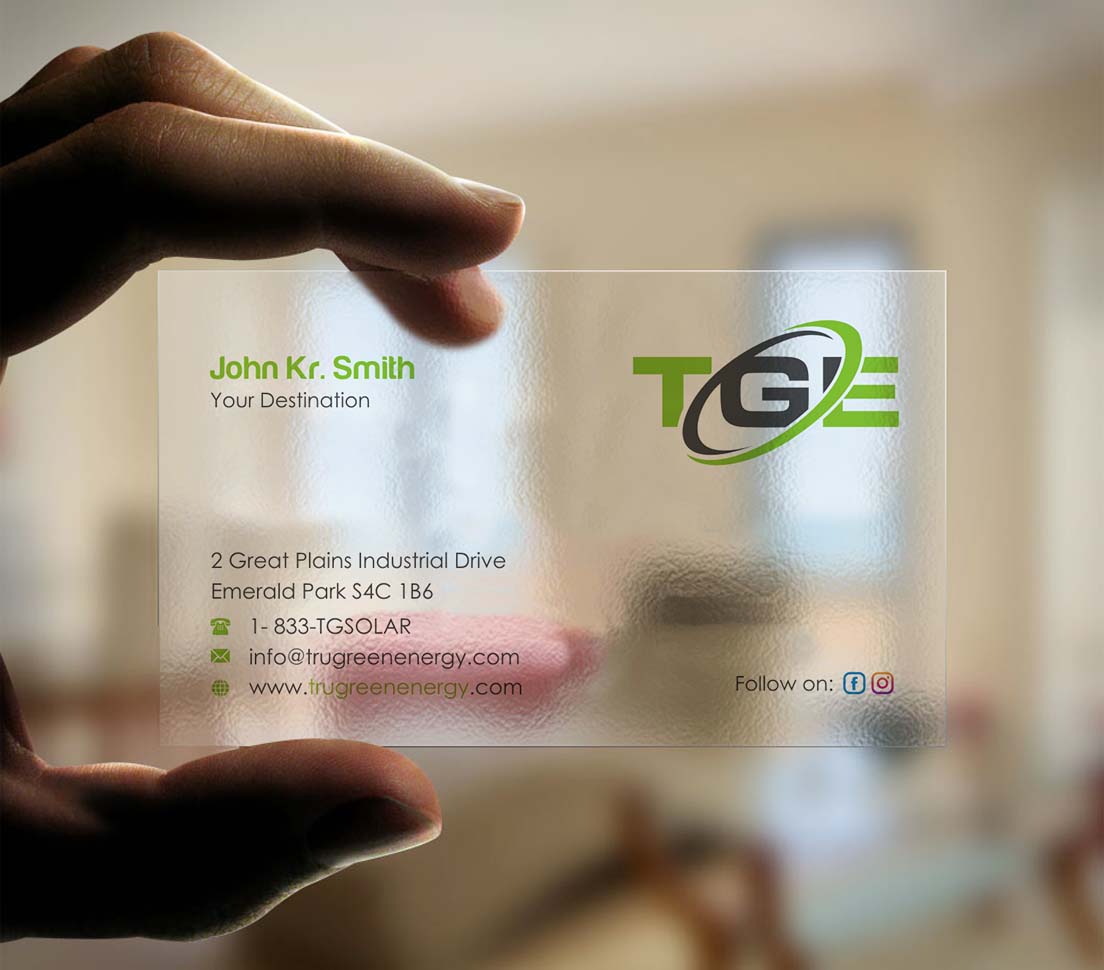 Business Card Design by INDIAN_Ashok for TruGreen Energy | Design #17344675