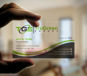 Business Card Design by INDIAN_Ashok for TruGreen Energy | Design: #17344683