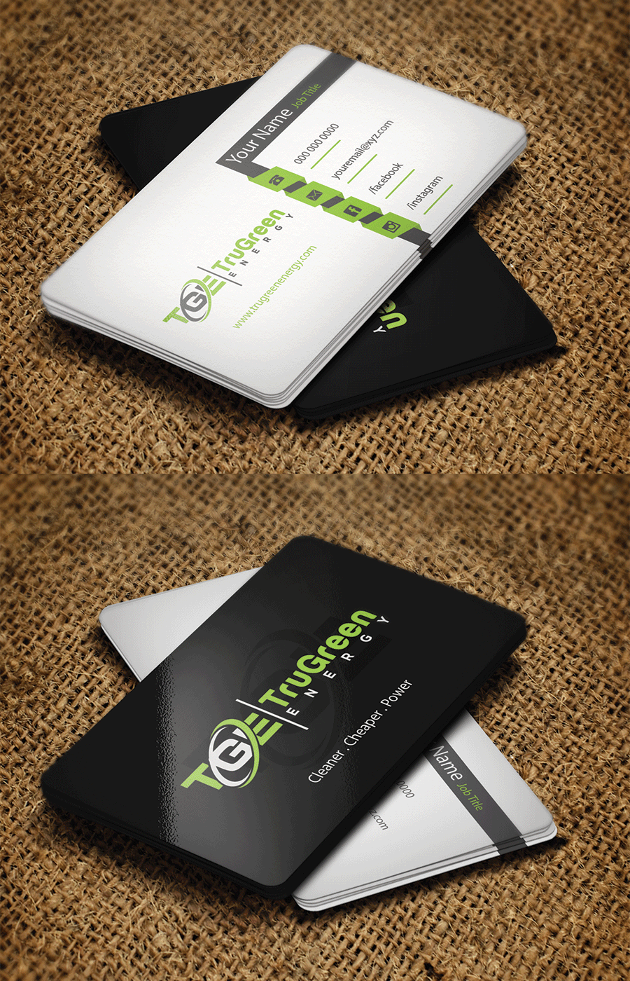 Diseño de Tarjeta de Presentación por Riz' para TruGreen Energy | Diseño #17331961