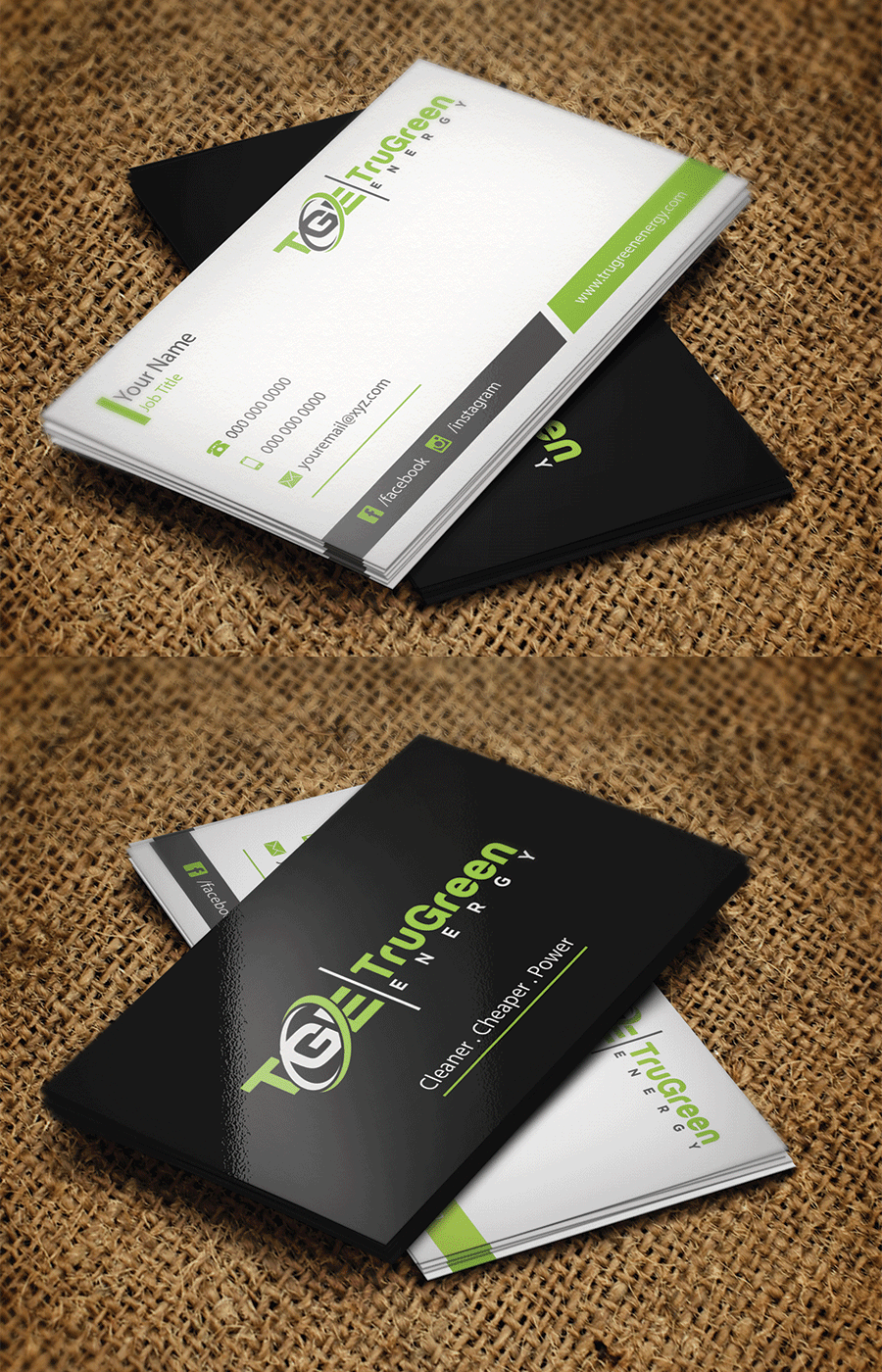 Business Card Design by Riz' for TruGreen Energy | Design #17333166