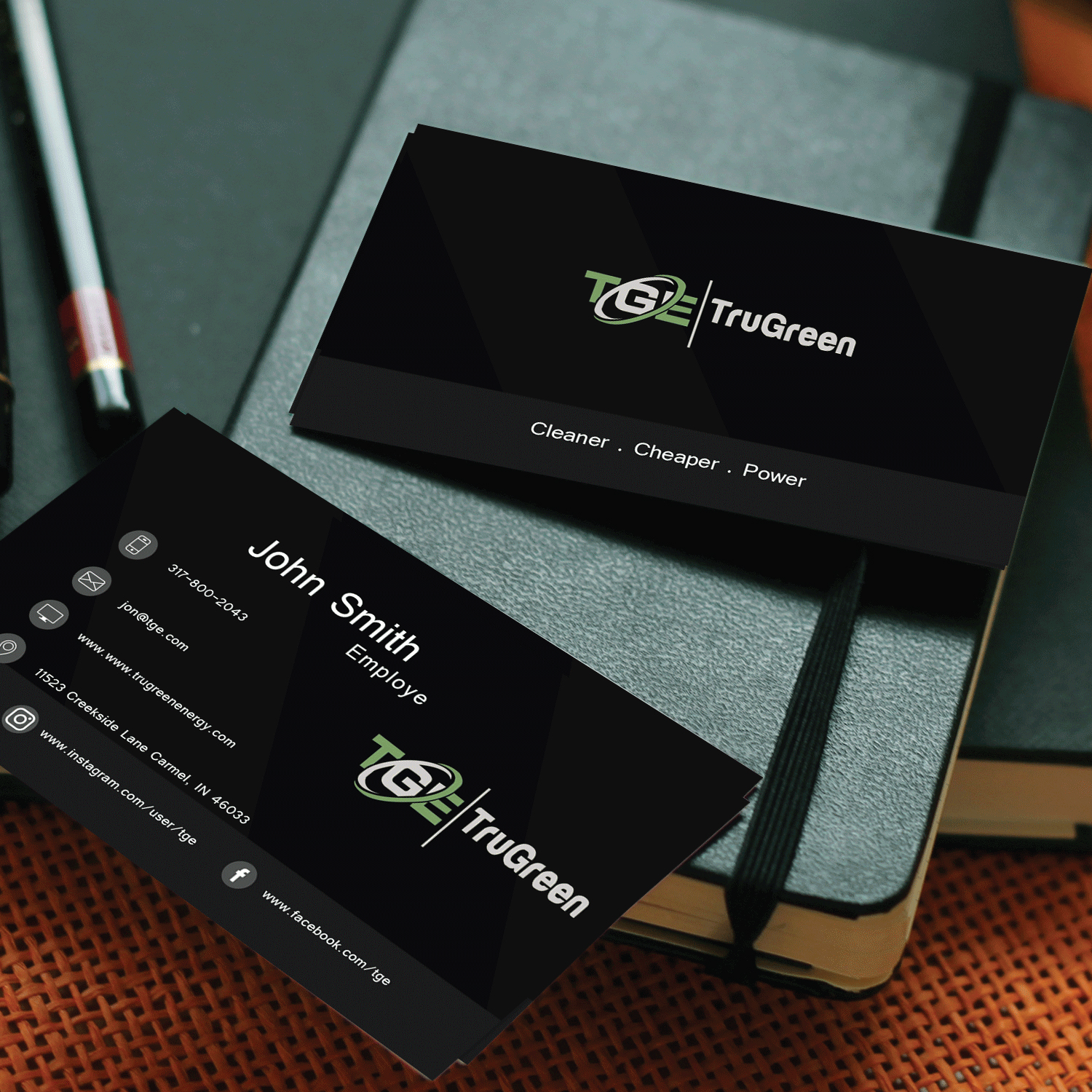Business Card Design by uglyjohny for TruGreen Energy | Design #17333058