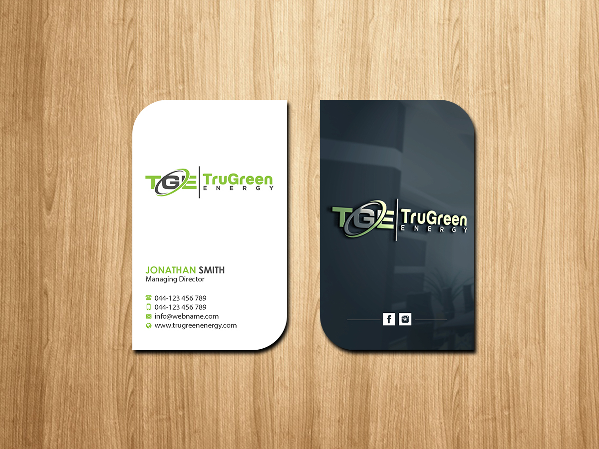 Diseño de Tarjeta de Presentación por Creations Box 2015 para TruGreen Energy | Diseño #17338525