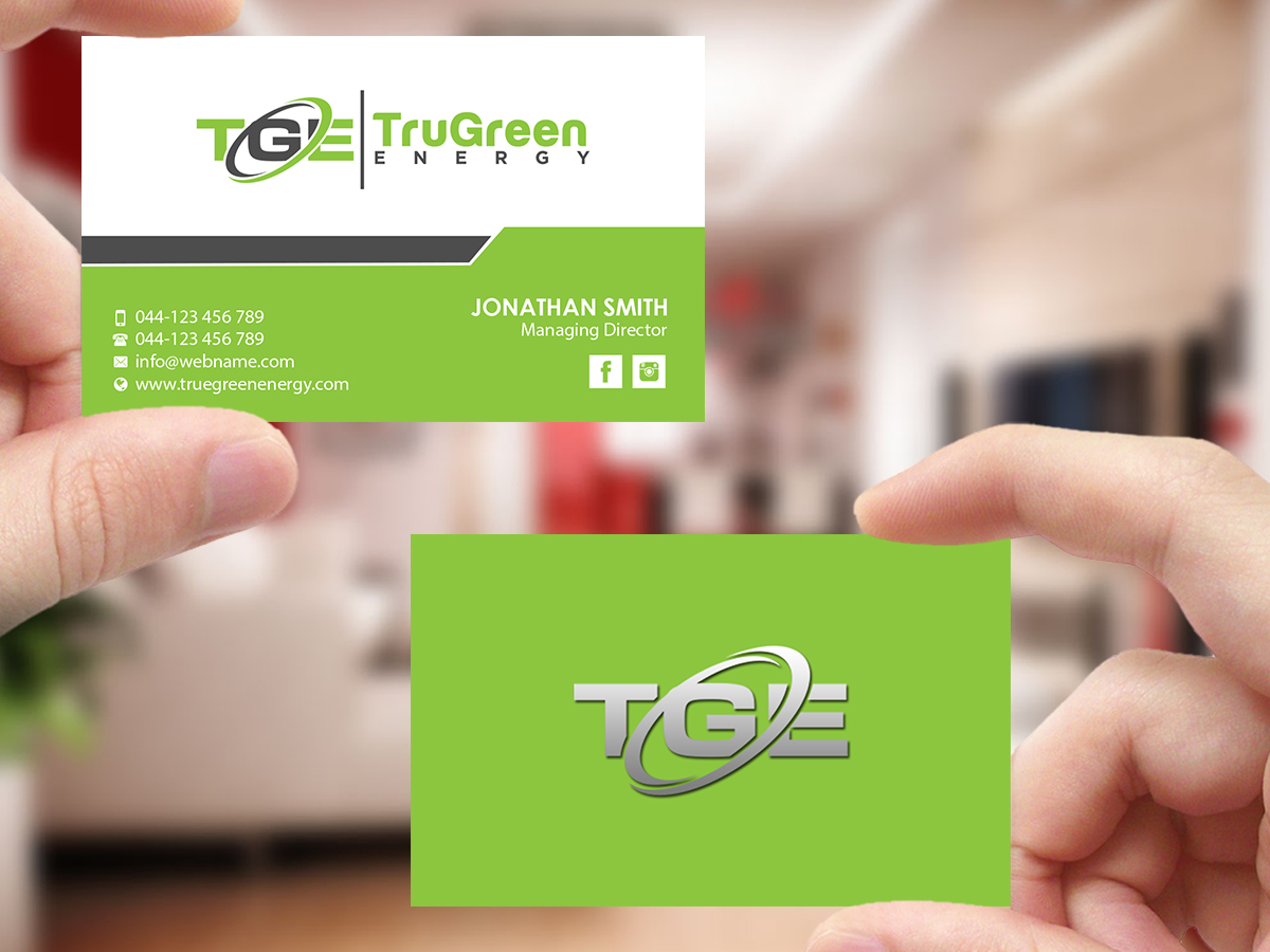 Diseño de Tarjeta de Presentación por Creations Box 2015 para TruGreen Energy | Diseño #17338527