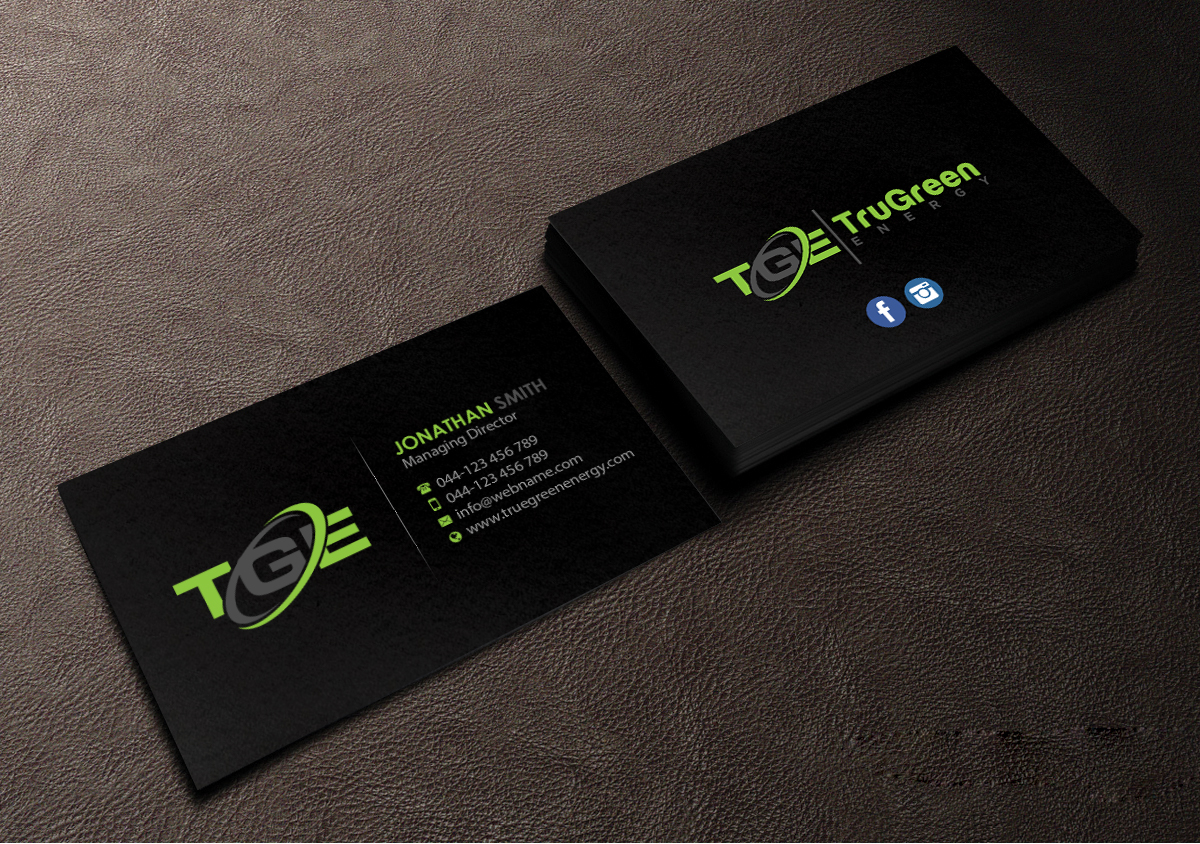 Diseño de Tarjeta de Presentación por Creations Box 2015 para TruGreen Energy | Diseño #17340605
