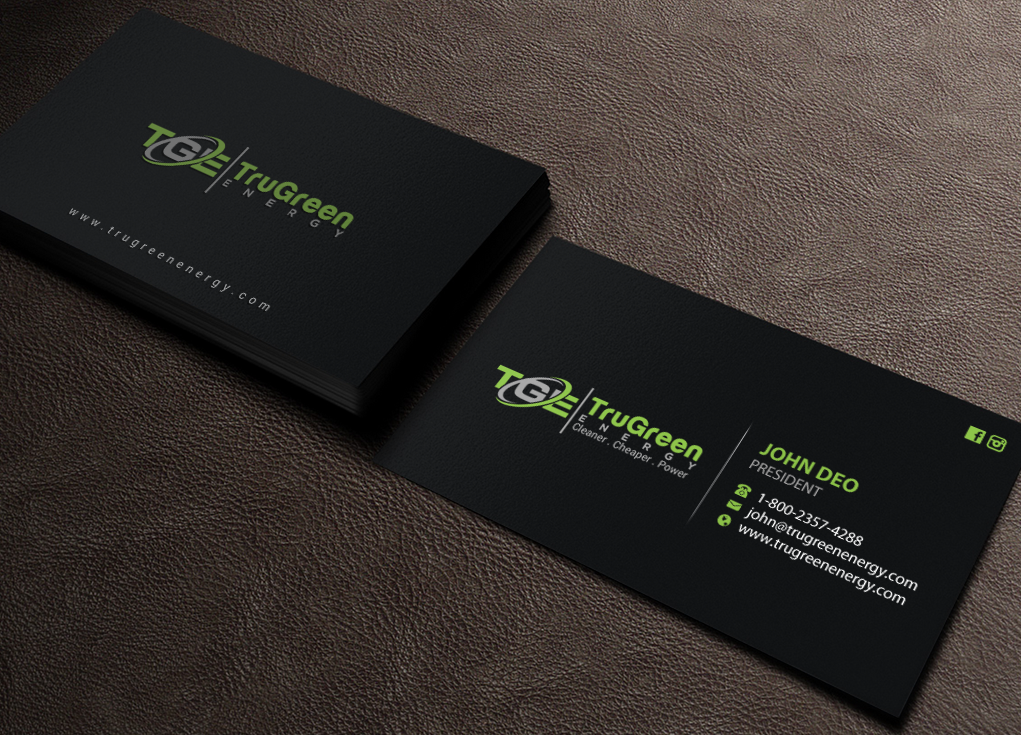 Business Card Design by Brand aid for TruGreen Energy | Design #17335297