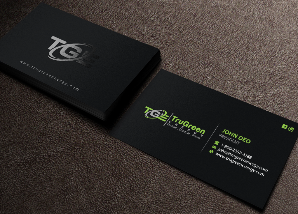 Business Card Design by Brand aid for TruGreen Energy | Design #17335299