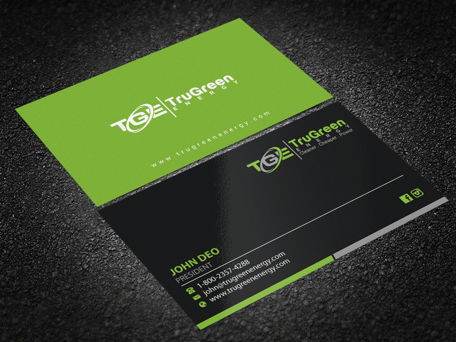 Business Card Design by Brand aid for TruGreen Energy | Design #17335408