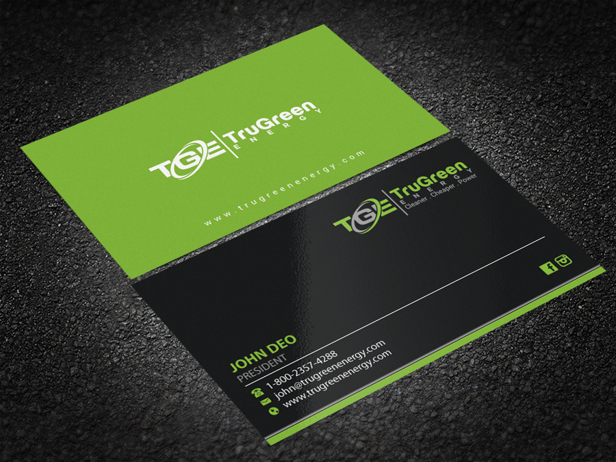 Visitenkarten-Design von Brand aid für TruGreen Energy | Design #17335411