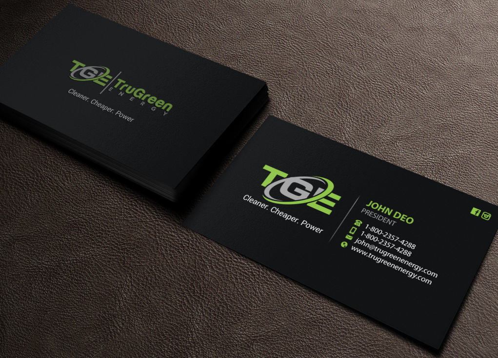 Business Card Design by Brand aid for TruGreen Energy | Design #17365898