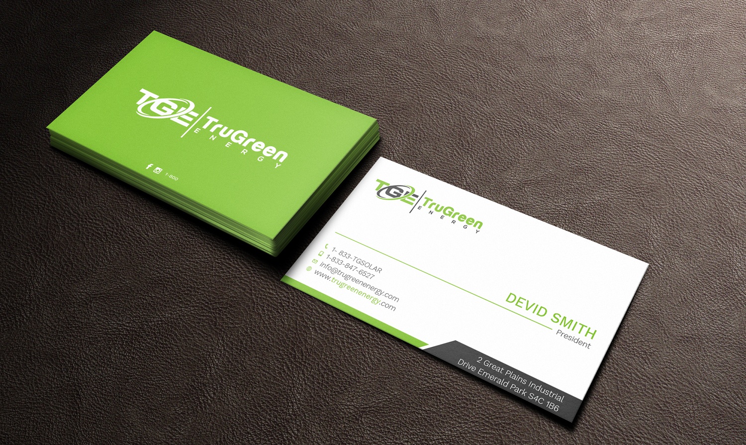 Design de Carte de Visite par Tripti Ranjan Gain pour TruGreen Energy | Design #17340964