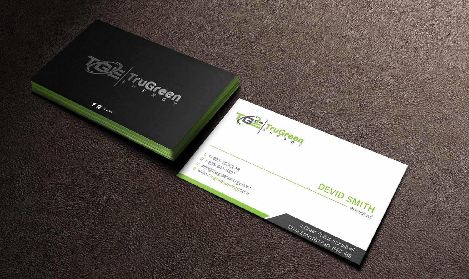Design de Carte de Visite par Tripti Ranjan Gain pour TruGreen Energy | Design #17340999