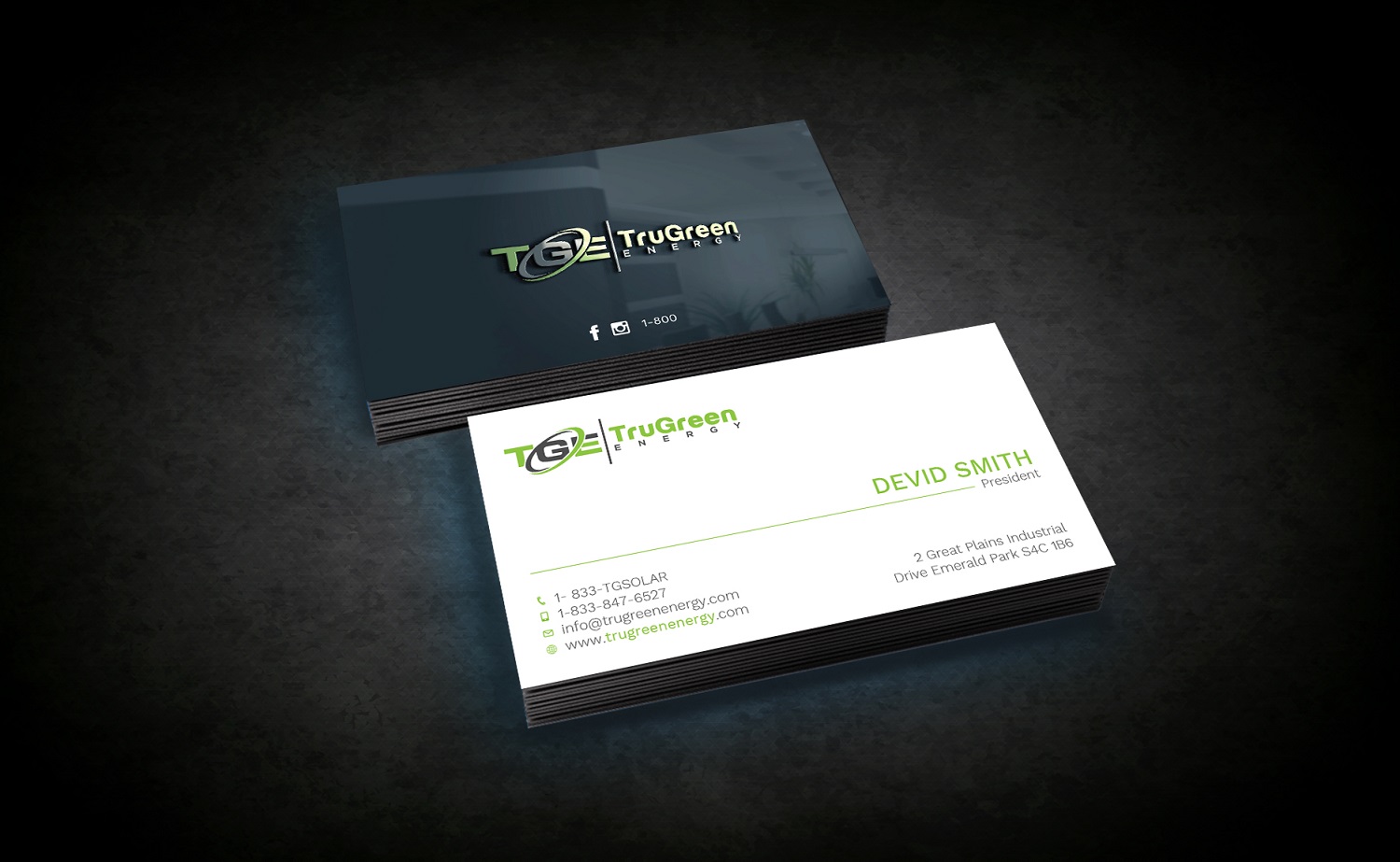 Business Card Design by Tripti Ranjan Gain for TruGreen Energy | Design #17341002