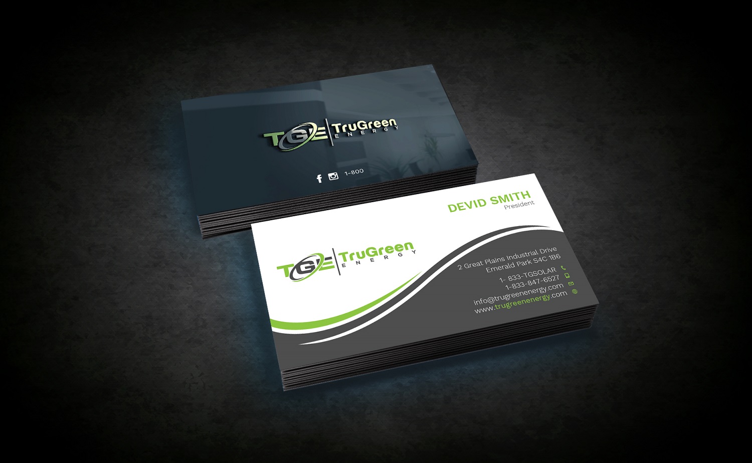 Business Card Design by Tripti Ranjan Gain for TruGreen Energy | Design #17341006