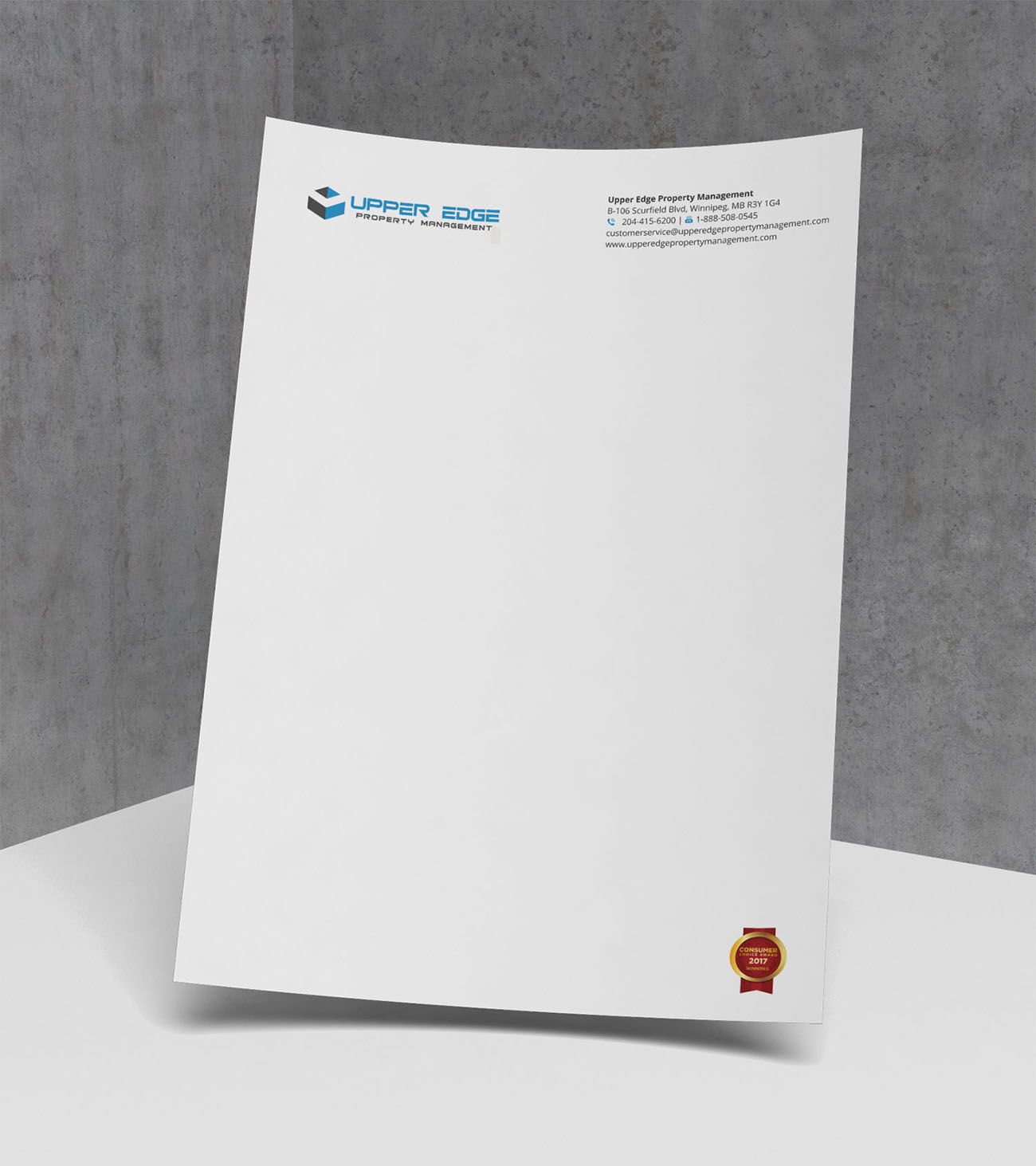 Stationery Design by Xpert for Upper Edge Property Management Inc. | Design #17356681