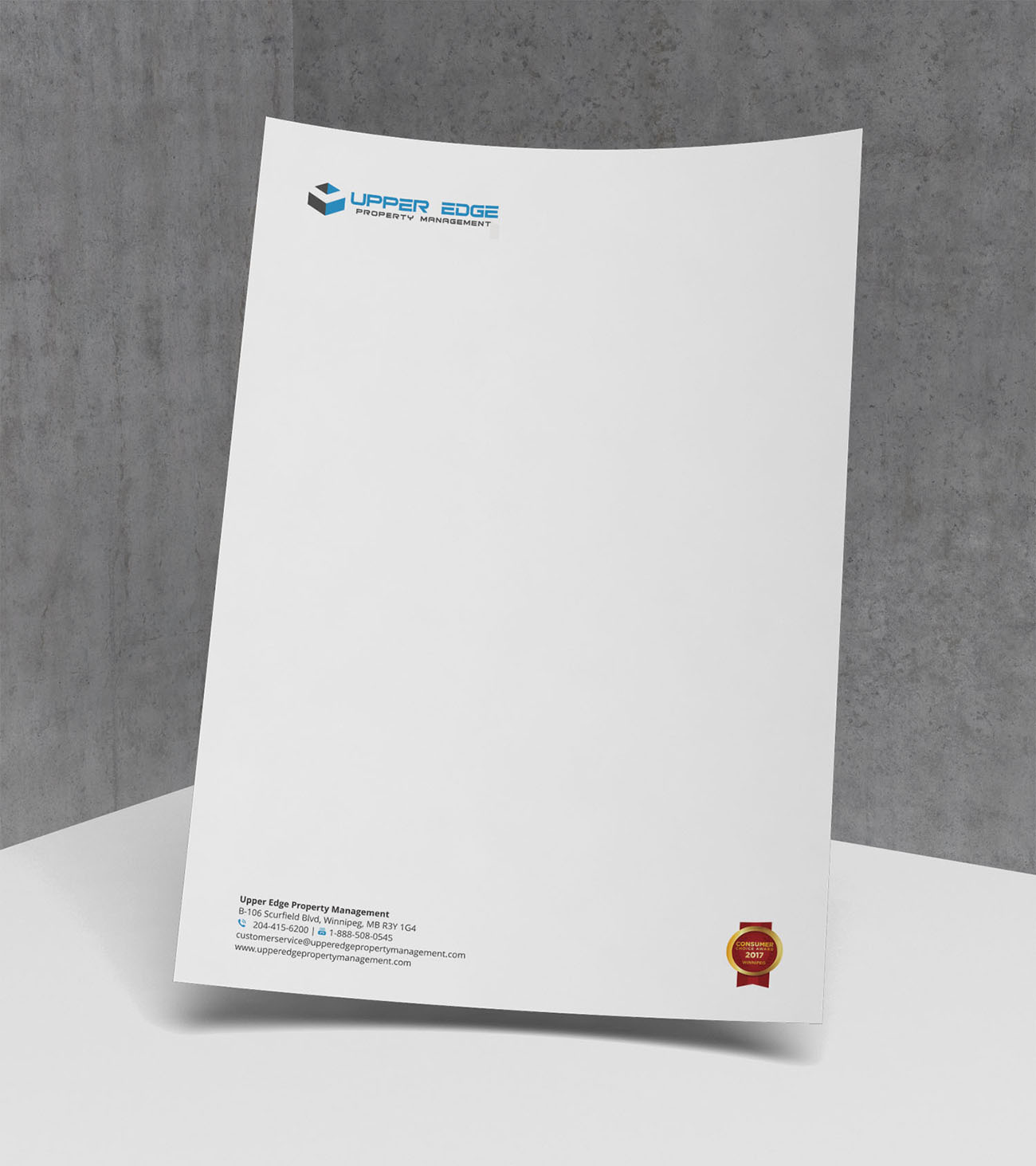 Stationery Design by Xpert for Upper Edge Property Management Inc. | Design #17356682