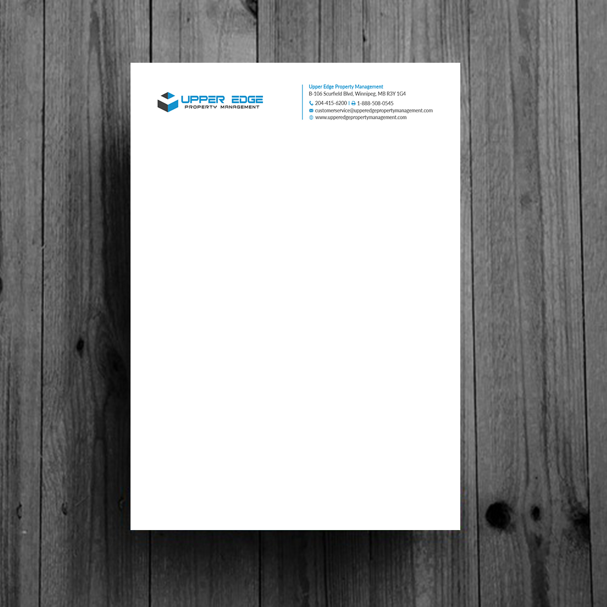Stationery Design by Right_D for Upper Edge Property Management Inc. | Design #17348971