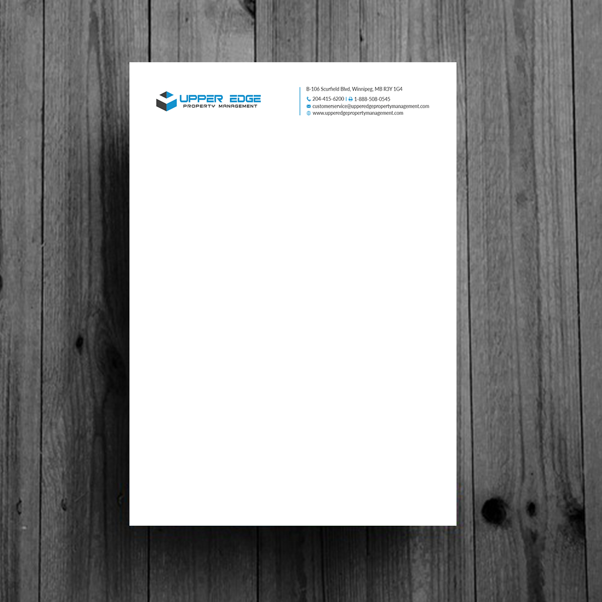 Stationery Design by Right_D for Upper Edge Property Management Inc. | Design #17348972