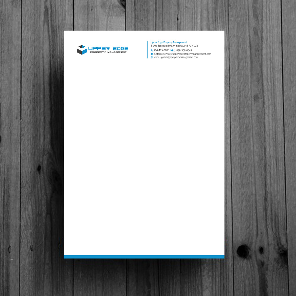 Stationery Design by Right_D for Upper Edge Property Management Inc. | Design #17349026