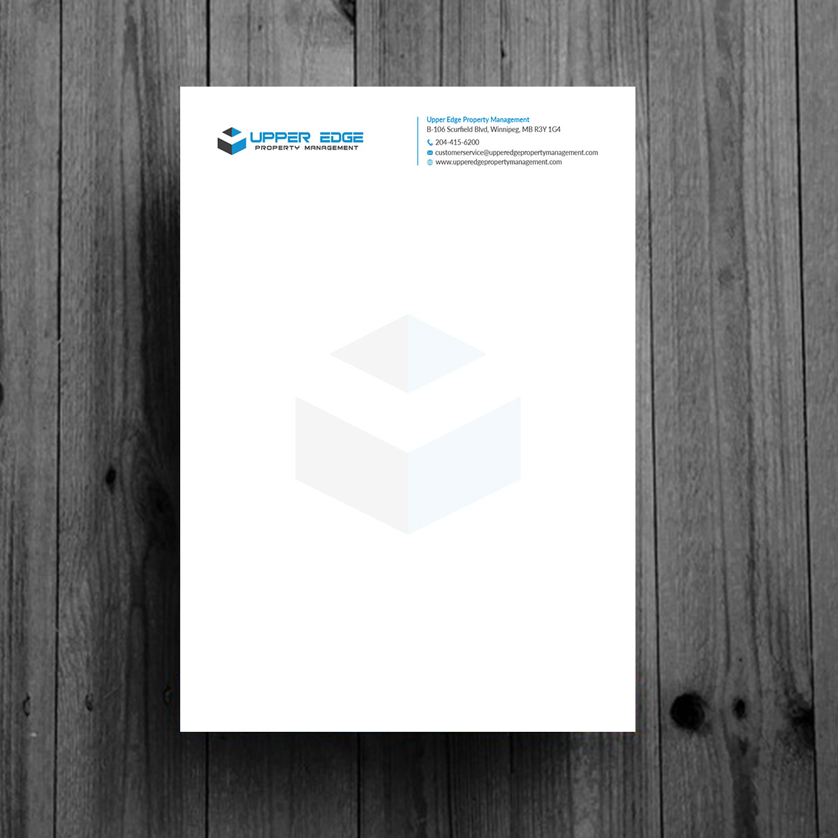 Stationery Design by Right_D for Upper Edge Property Management Inc. | Design #17349027