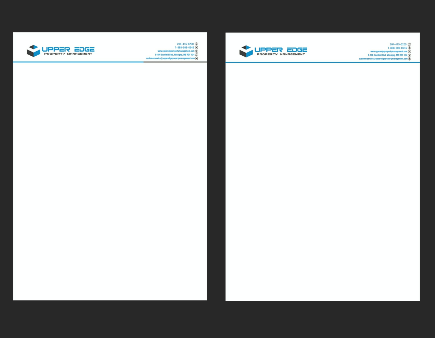 Stationery Design by Bia Artist for Upper Edge Property Management Inc. | Design #17348046