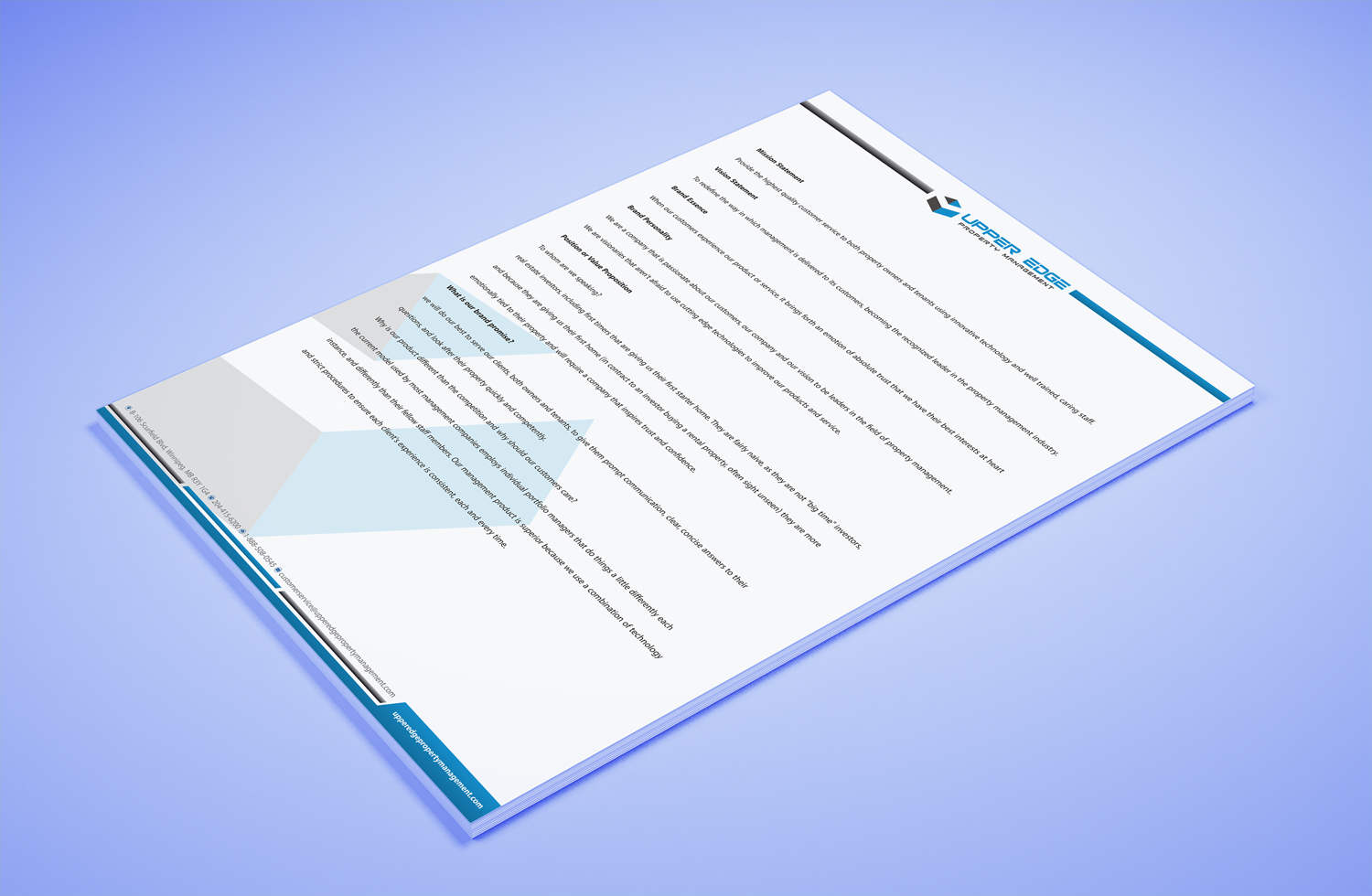 Stationery Design by Petter Goms for Upper Edge Property Management Inc. | Design #17429238