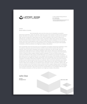 Stationery Design by nody-Designs for Upper Edge Property Management Inc. | Design: #17387544