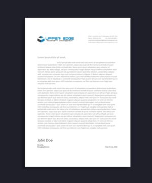 Stationery Design by nody-Designs for Upper Edge Property Management Inc. | Design: #17413320