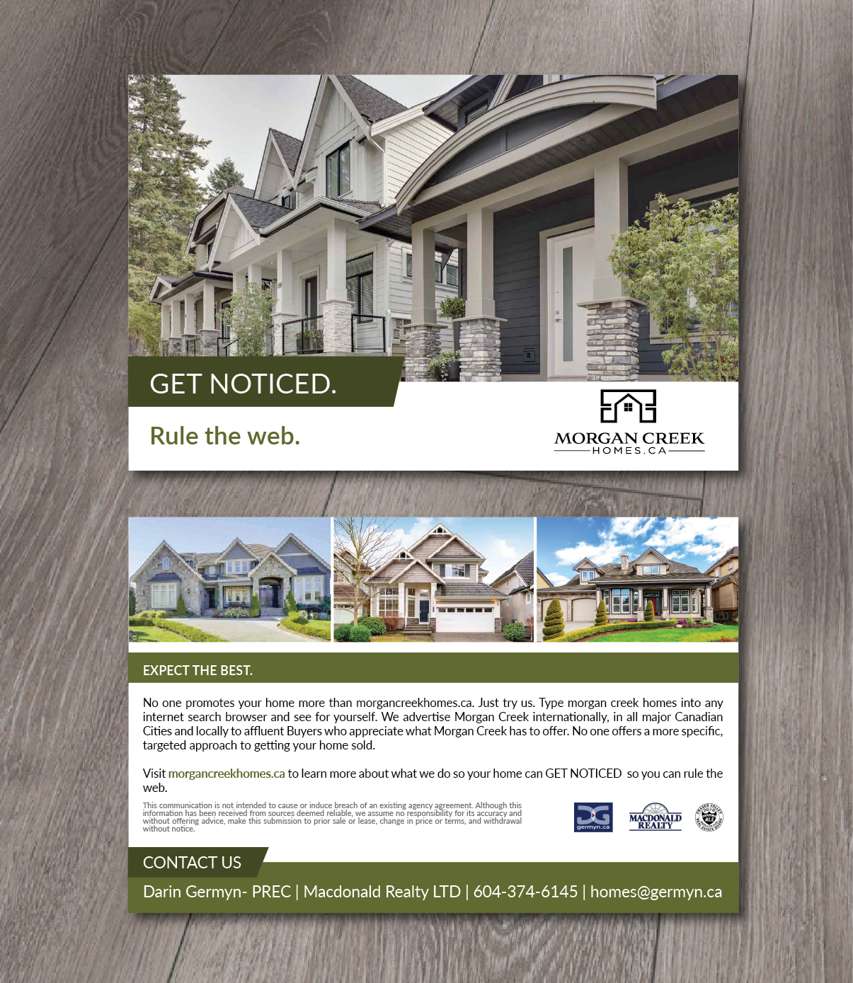 Postcard Design by alex989 for Macdonald Realty | Design #17562153