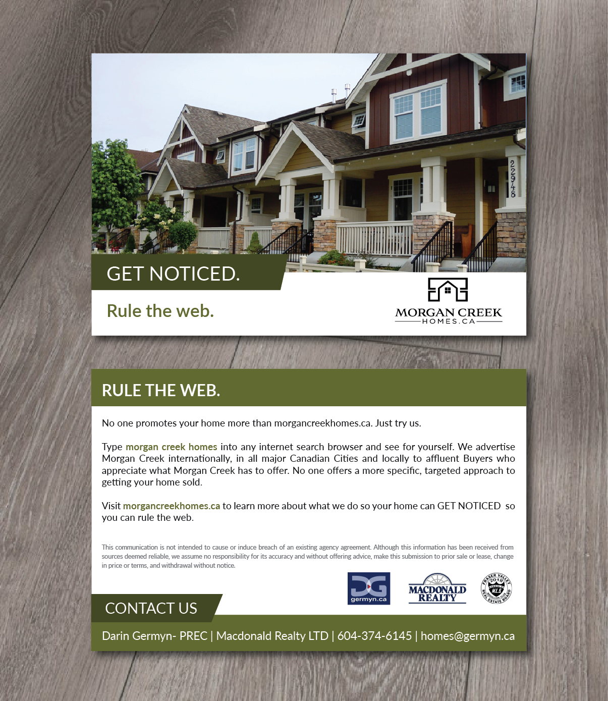 Postcard Design by alex989 for Macdonald Realty | Design #17575224