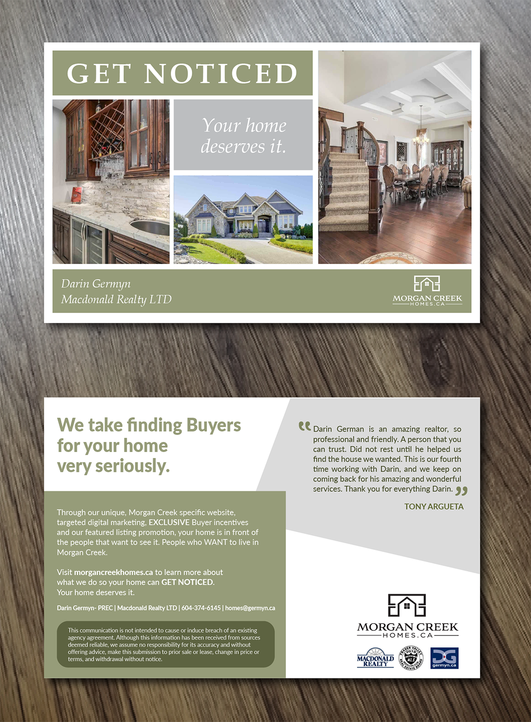 Postcard Design by Alexandar for Macdonald Realty | Design #17555585